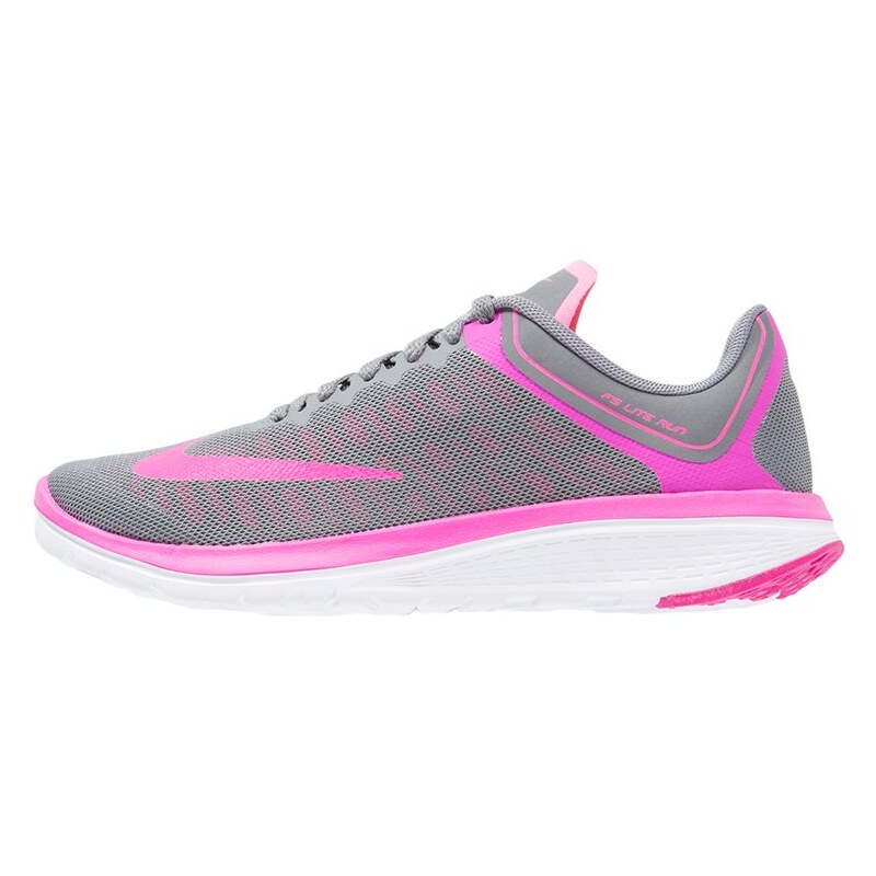 Nike Performance FS LITE RUN 4 Laufschuh Wettkampf cool grey/pink blast/fire pink/white