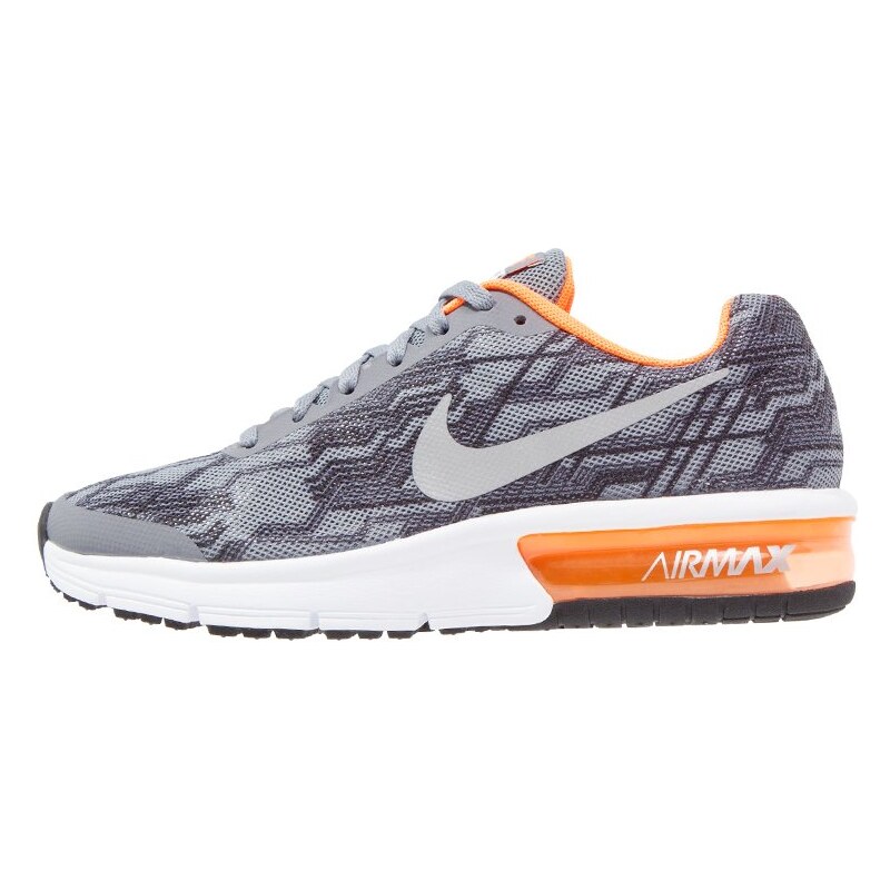 Nike Performance AIR MAX SEQUENT Laufschuh Neutral cool grey/reflective silver/total orange/white