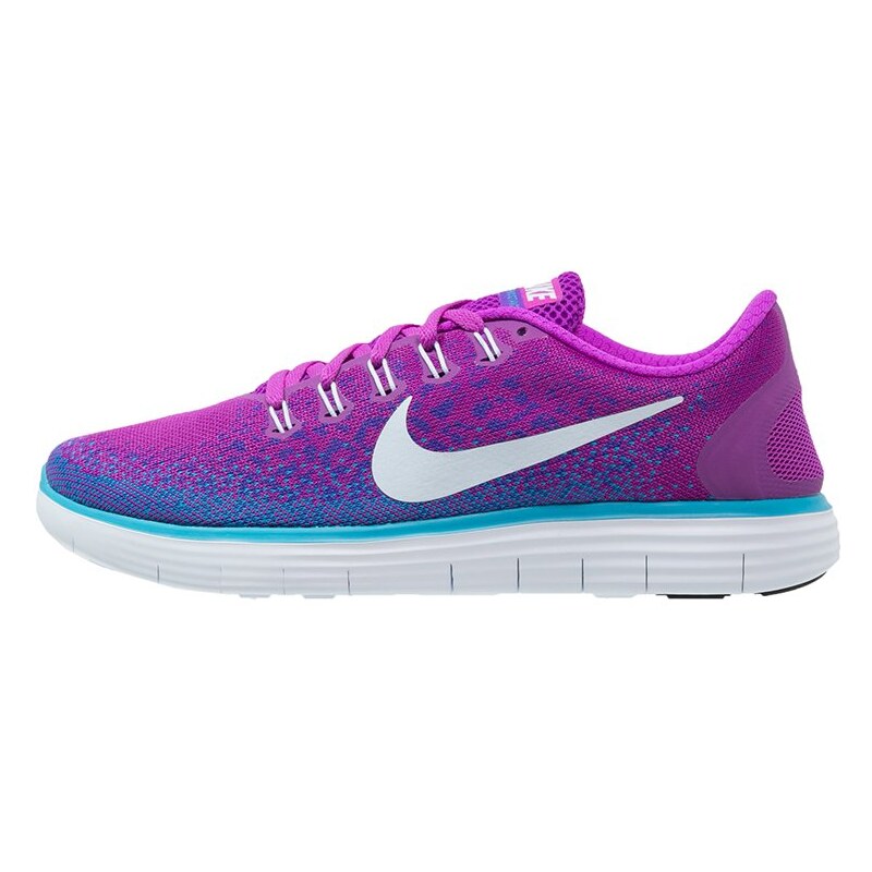 Nike Performance FREE RUN DISTANCE Laufschuh Natural running hyper violet/blue tint/purple/blue lagoon