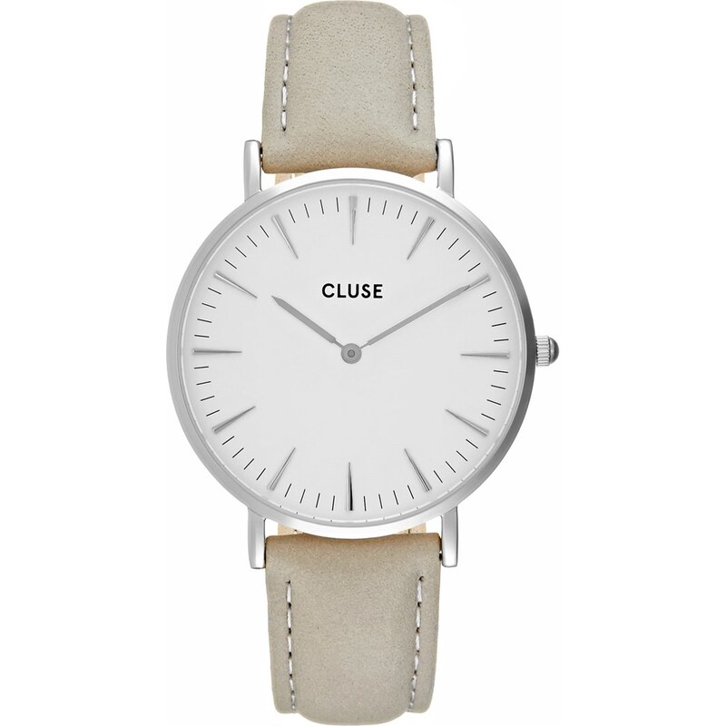 Cluse LA BOHÈME Uhr silvercoloured/white/grey