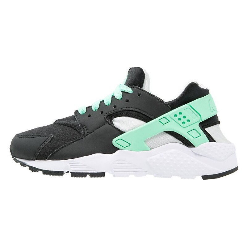 Nike Sportswear HUARACHE RUN Sneaker low black/green glow/pure platinum/white