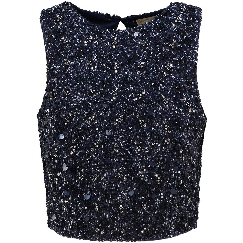 Lace & Beads Top navy