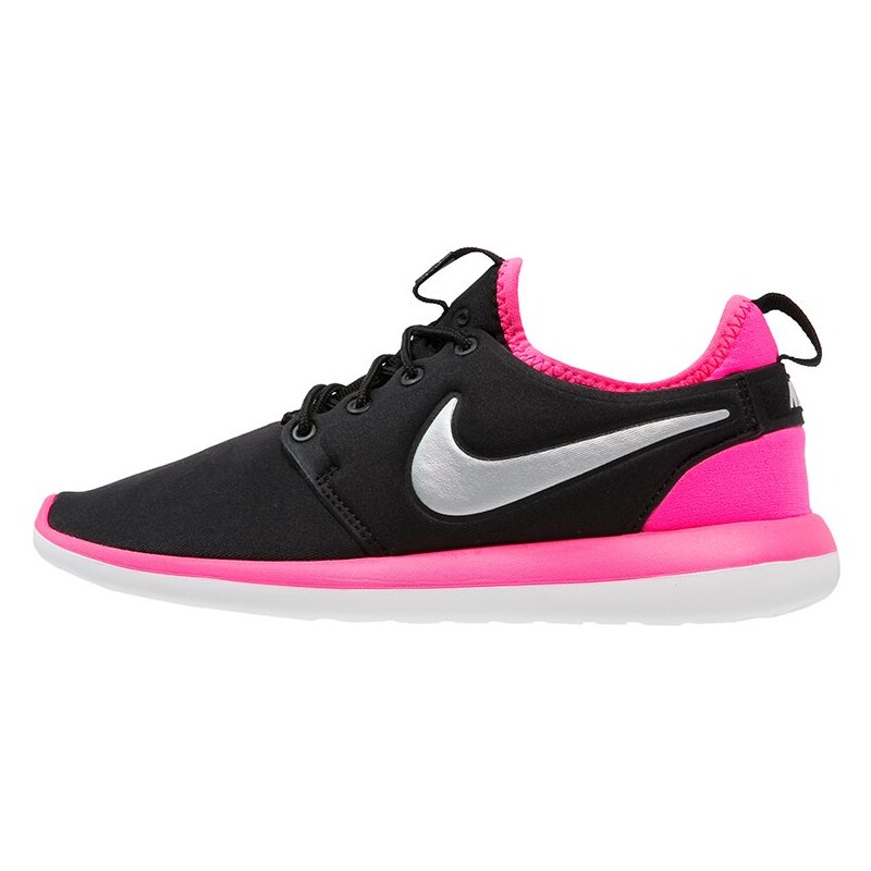 Nike Sportswear ROSHE TWO Sneaker low black/metallic platinum/hyper pink/vivid pink