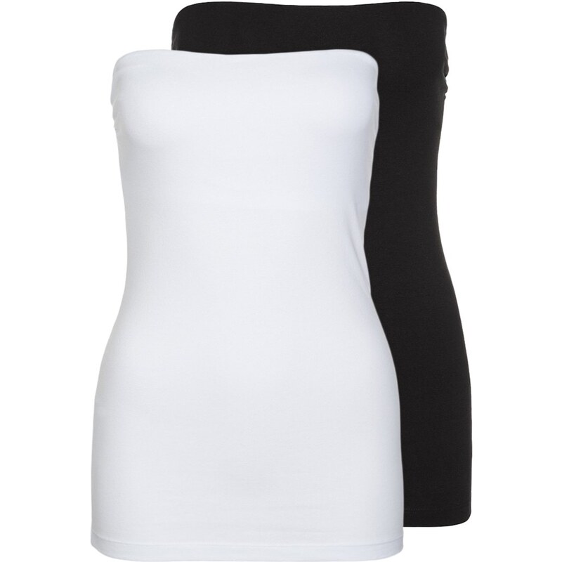 LASCANA 2 PACK Unterhemd / Shirt black/white