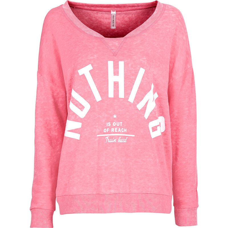 RAINBOW Sweatshirt in rosa (Rundhals) für Damen von bonprix