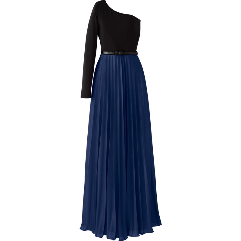 BODYFLIRT boutique Kleid langarm in blau von bonprix