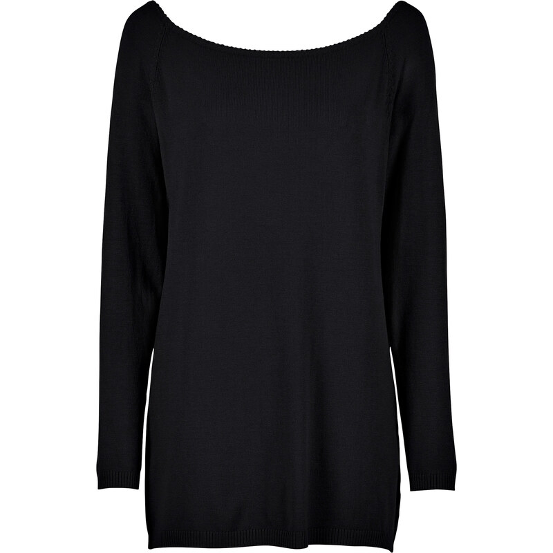 RAINBOW Oversized Pullover langarm in schwarz für Damen von bonprix