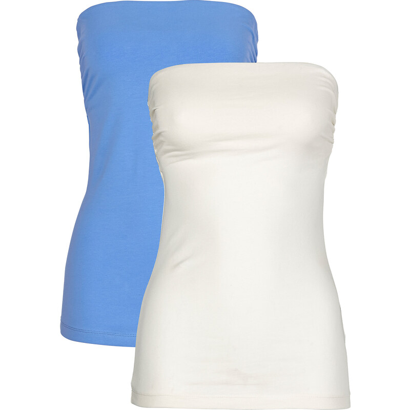 BODYFLIRT Doppelpack Tube-Top in blau für Damen von bonprix