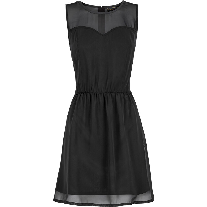 RAINBOW Kleid mit Kragen ohne Ärmel in schwarz von bonprix