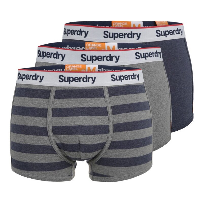 Superdry 3 PACK Panties navy/grey