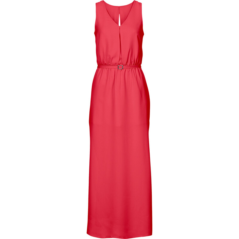 BODYFLIRT Maxi-Kleid in rosa (V-Ausschnitt) von bonprix