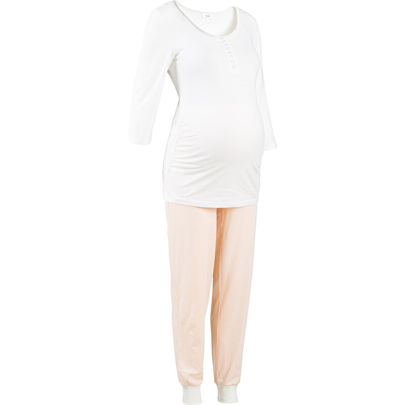 bpc bonprix collection Still-Pyjama in weiß für Damen von bonprix