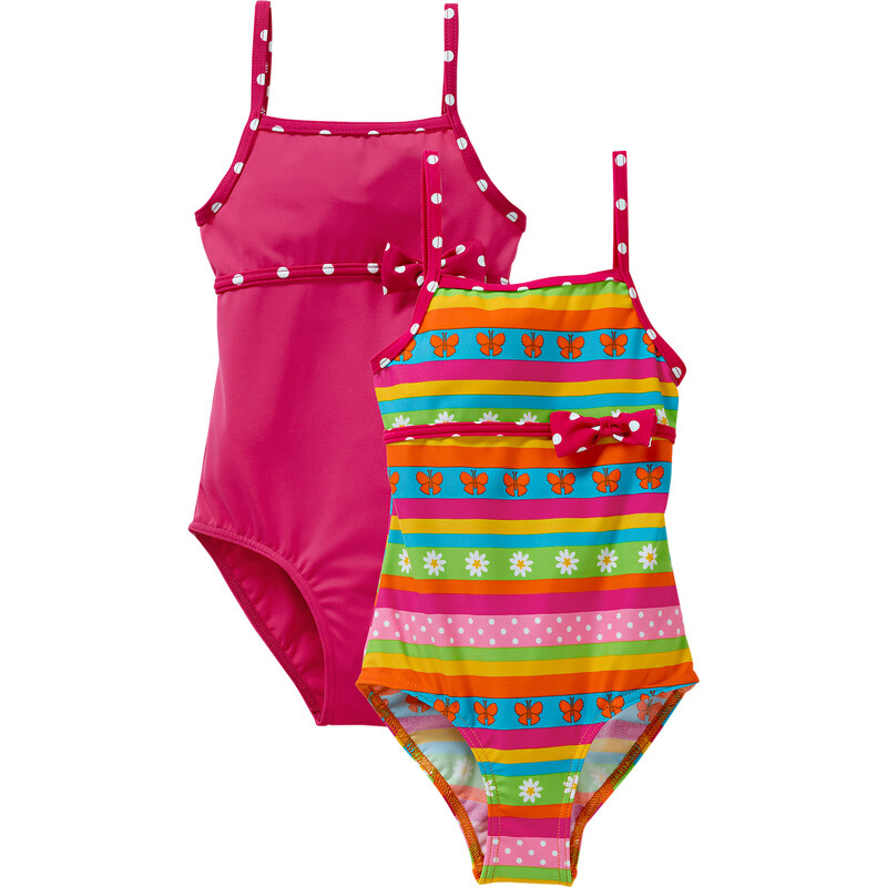 bpc bonprix collection Badeanzug Mädchen (2er-Pack) in pink für Mädchen von bonprix