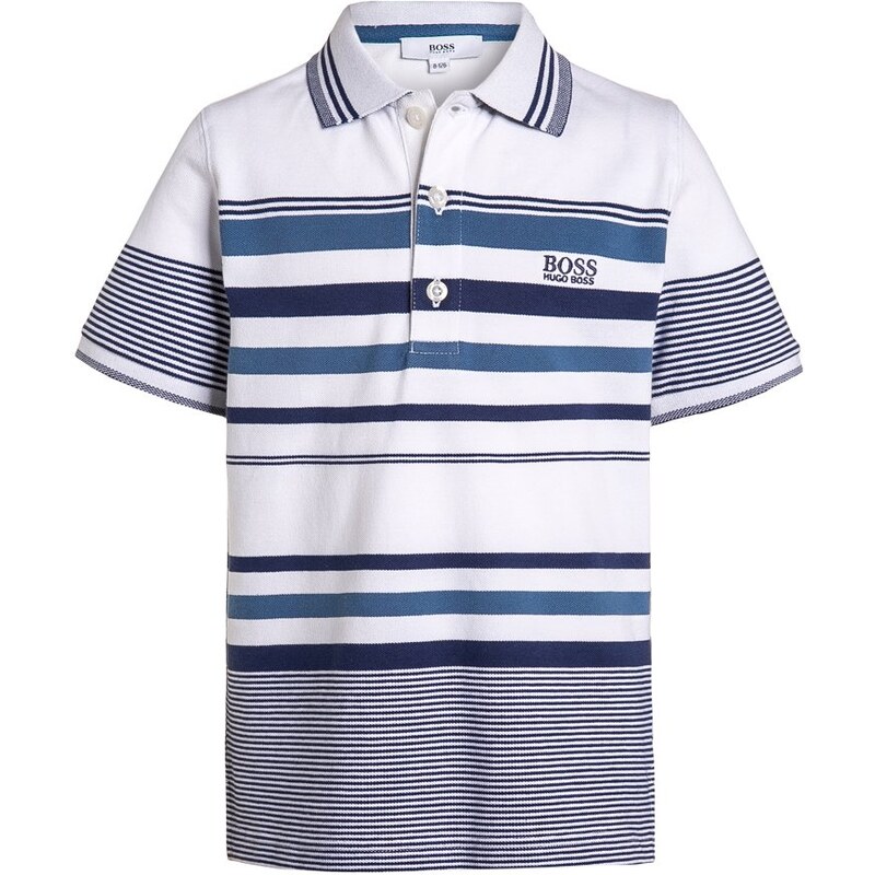 BOSS Kidswear Poloshirt blanc/bleu