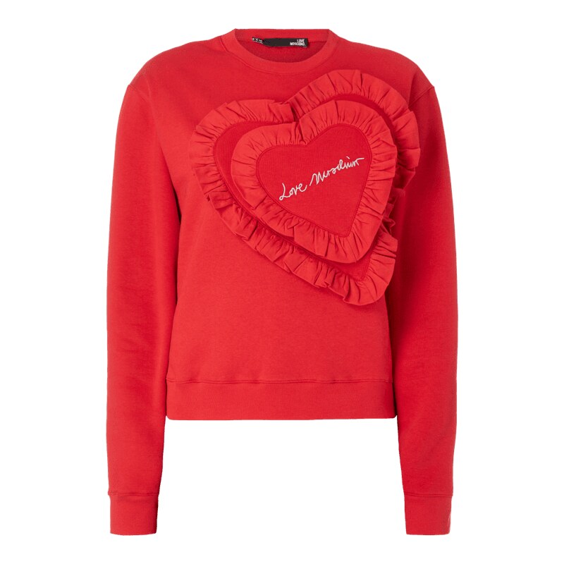 Love Moschino Sweatshirt mit Herz-Applikation
