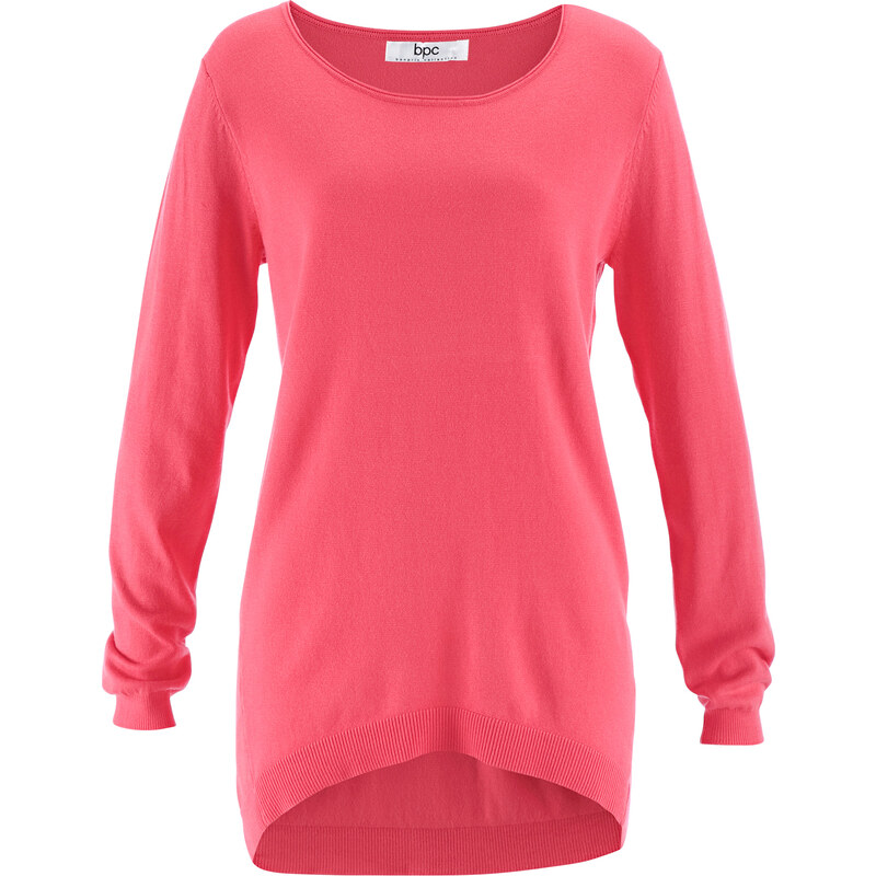 bpc bonprix collection Vokuhila-Pullover mit langen Ärmeln langarm in pink für Damen von bonprix