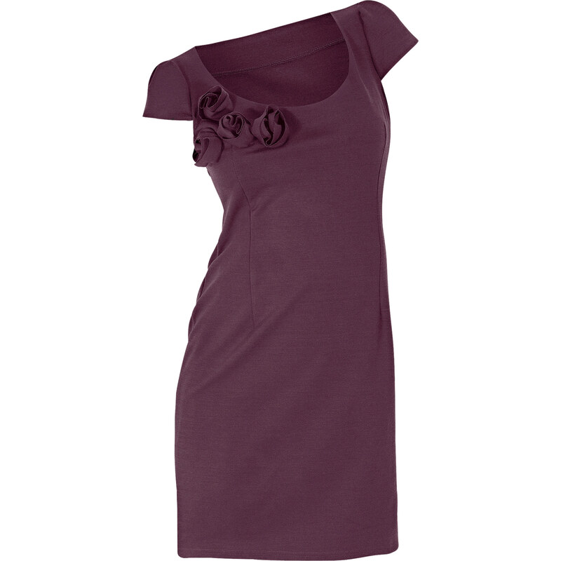 BODYFLIRT Shirtkleid/Sommerkleid kurzer Arm in lila (Rundhals) von bonprix