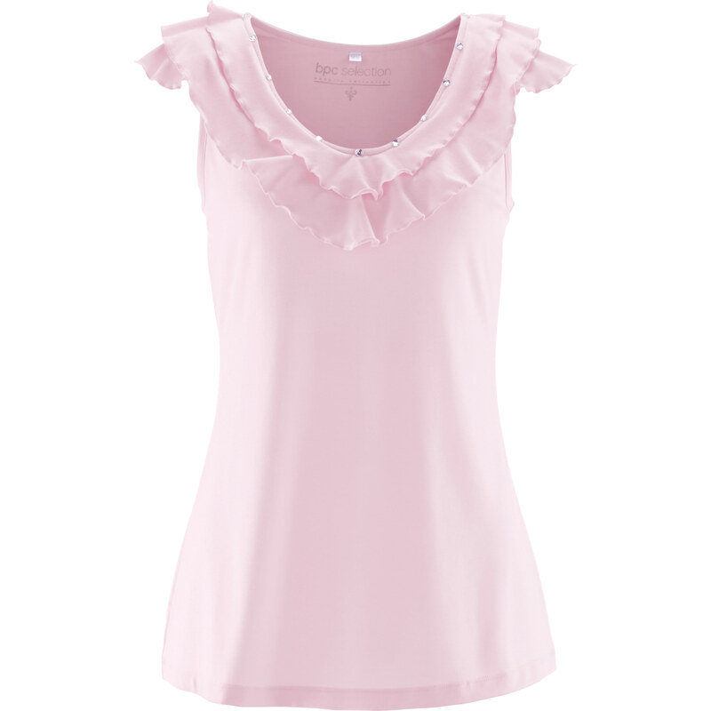 bpc selection Shirttop mit Ziersteinen in rosa für Damen von bonprix
