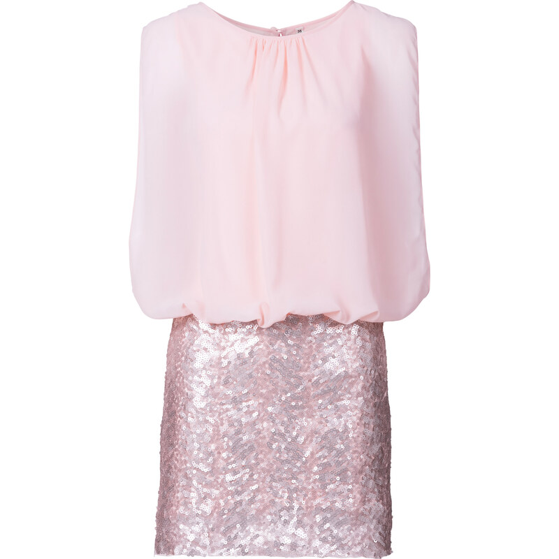 BODYFLIRT Kleid mit Pailletten in rosa von bonprix
