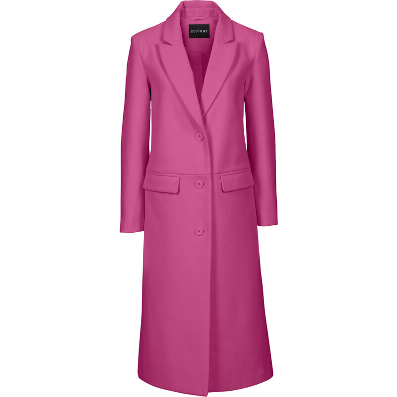 BODYFLIRT Mantel langarm in pink (V-Ausschnitt) für Damen von bonprix