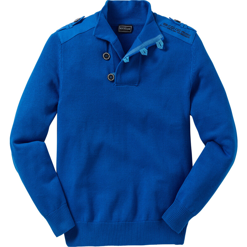 RAINBOW Pullover langarm in blau für Herren von bonprix