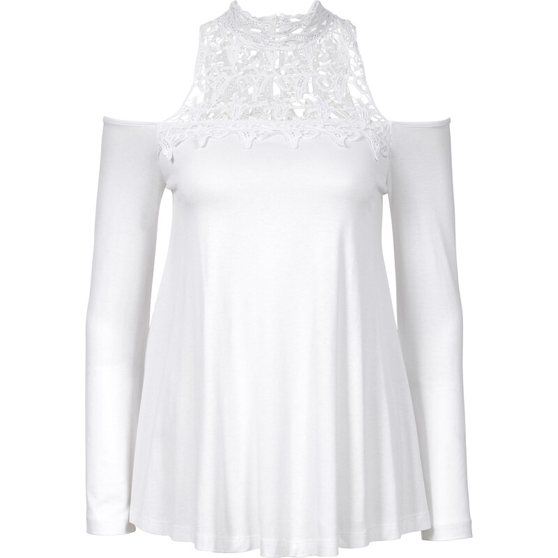 BODYFLIRT boutique Top in weiß für Damen von bonprix