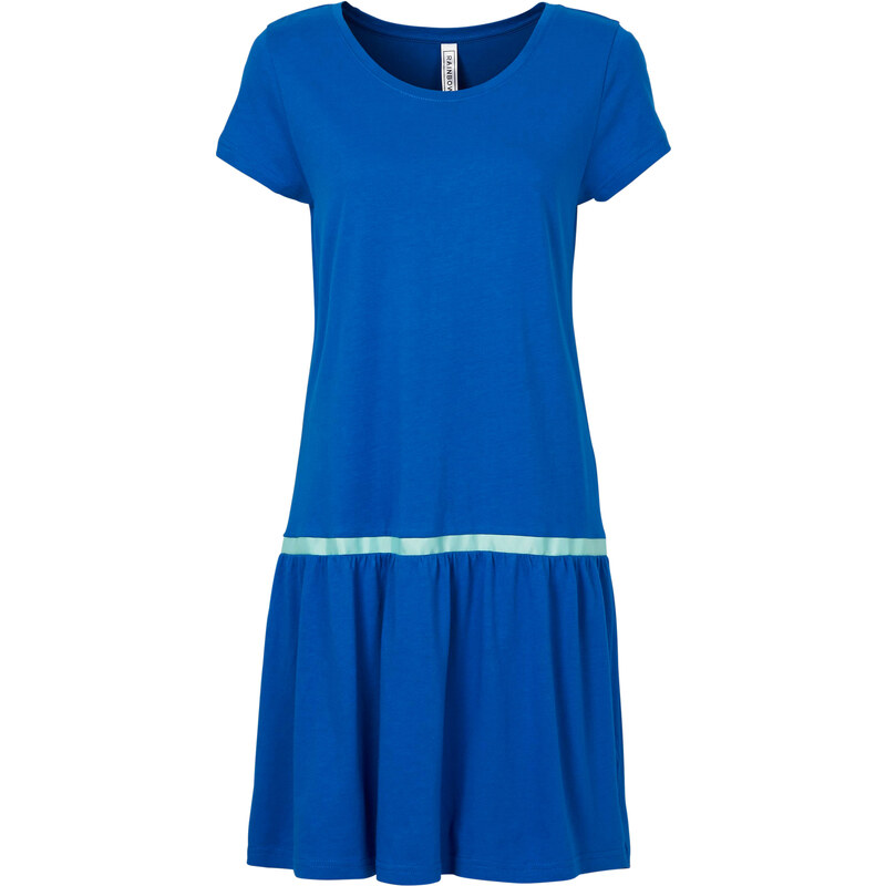 RAINBOW Shirtkleid/Sommerkleid kurzer Arm in blau (U-Boot-Ausschnitt) von bonprix