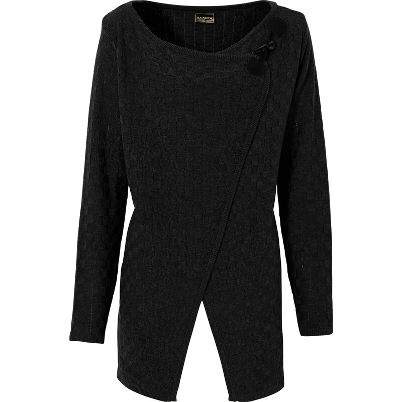 BODYFLIRT boutique Strickjacke langarm in schwarz für Damen von bonprix