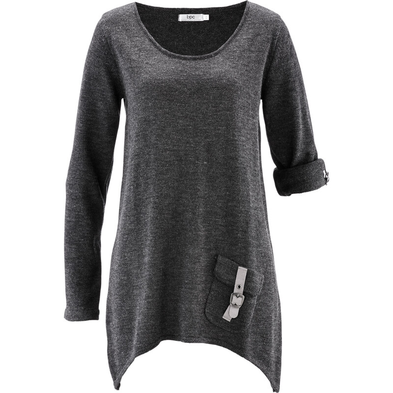 bpc bonprix collection Pullover mit langen Ärmeln langarm in grau für Damen von bonprix
