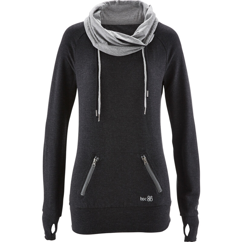 bpc bonprix collection Langarm-Sweatshirt in schwarz für Damen von bonprix