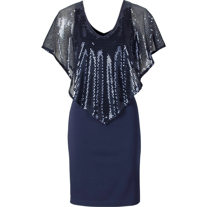 BODYFLIRT boutique Paillettenkleid/Sommerkleid in blau von bonprix