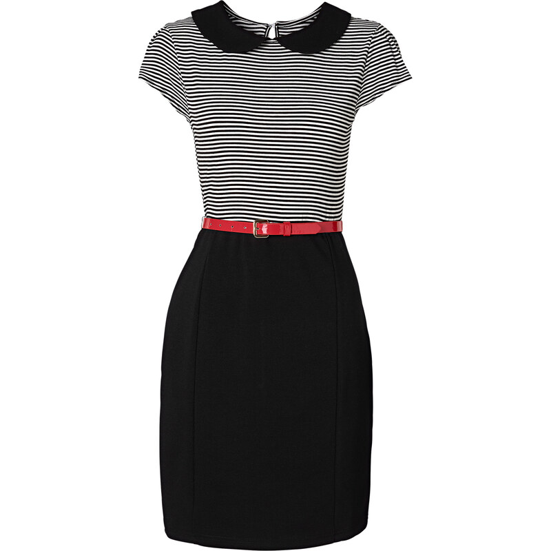 BODYFLIRT boutique Kleid/Sommerkleid kurzer Arm in schwarz von bonprix