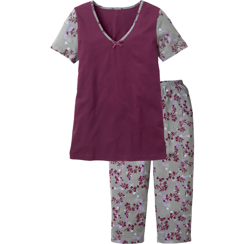 bpc selection Pyjama kurzer Arm in lila für Damen von bonprix