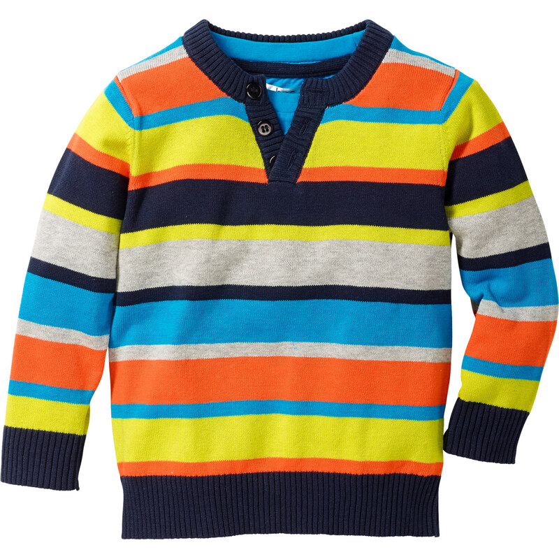 bpc bonprix collection Pullover mit T-Shirt-Einsatz langarm in blau für Jungen von bonprix