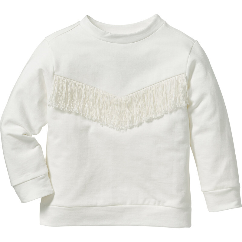 bpc bonprix collection Sweatshirt mit Fransen langarm in weiß für Mädchen von bonprix