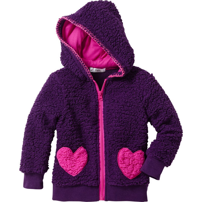 bpc bonprix collection Teddyfell Jacke langarm in lila für Mädchen von bonprix