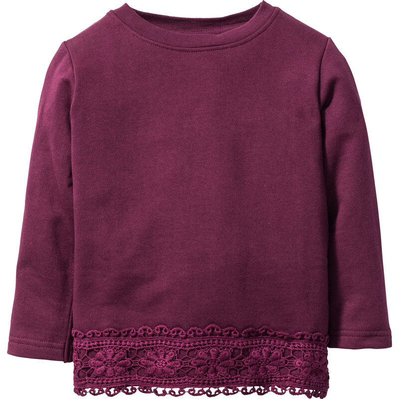 bpc bonprix collection Sweatshirt mit Spitze langarm in lila für Mädchen von bonprix