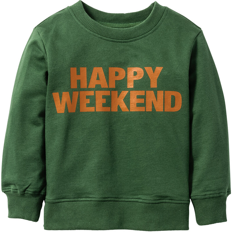 bpc bonprix collection Sweatshirt langarm in grün (Rundhals) für Jungen von bonprix