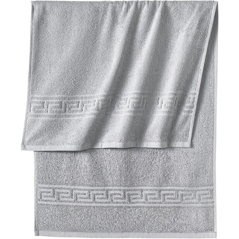 bpc living Handtuch Leander in grau von bonprix