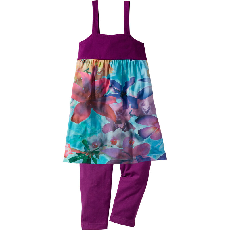 bpc bonprix collection Kleid + 3/4-Leggings (2-tlg. Set) ohne Ärmel in lila für Mädchen von bonprix