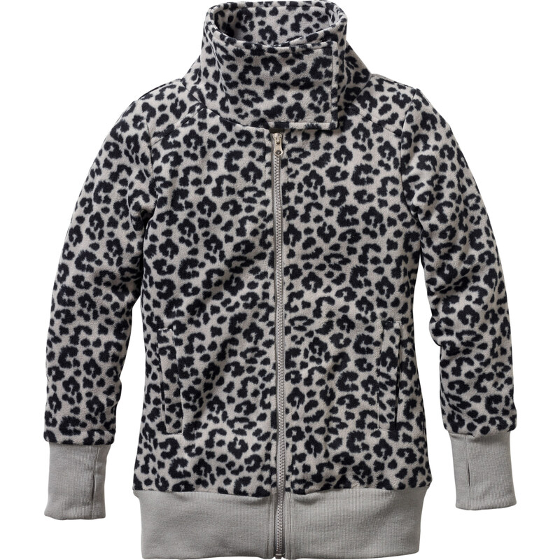 bpc bonprix collection Fleece-Jacke langarm in silber für Mädchen von bonprix