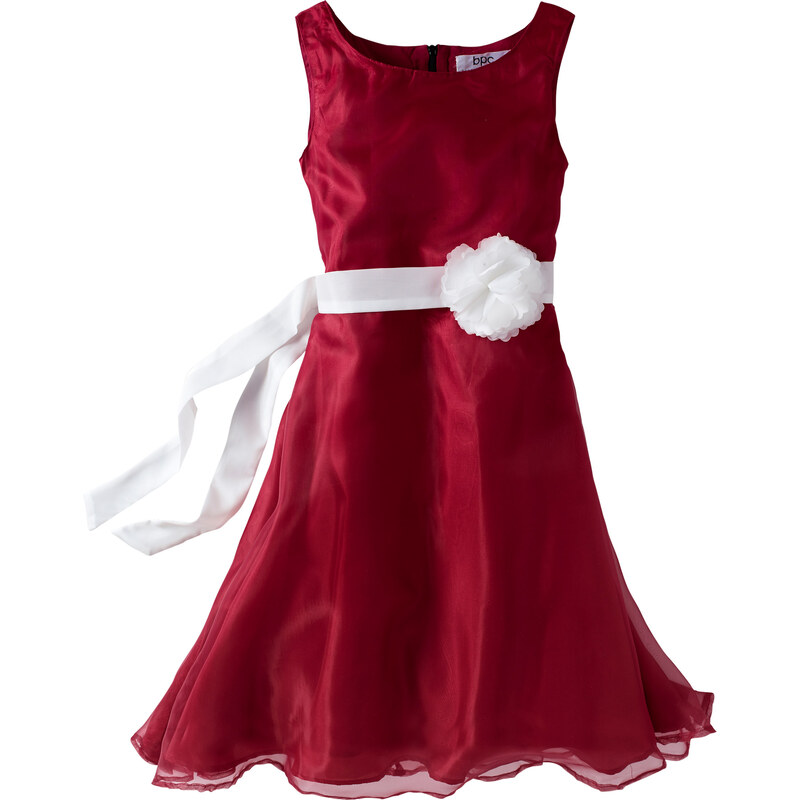 bpc bonprix collection Festliches Kleid mit Satinband ohne Ärmel in rot von bonprix