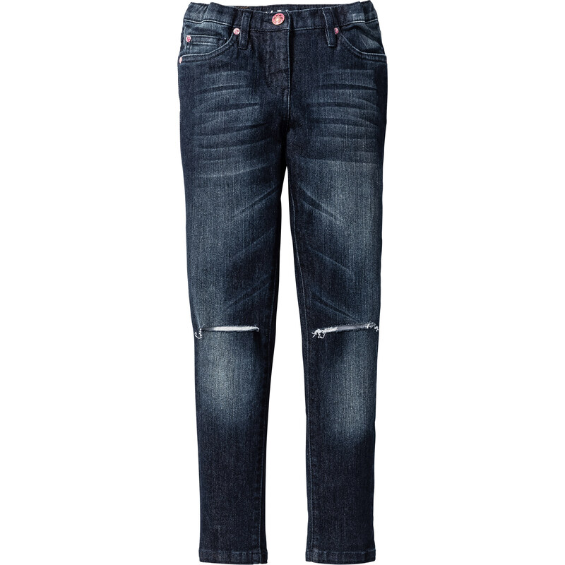 John Baner JEANSWEAR Super Skinny Jeans mit Destroyed-Effekten in blau für Mädchen von bonprix