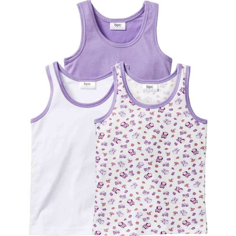 bpc bonprix collection Unterhemd (3er-Pack) ohne Ärmel in lila für Mädchen von bonprix