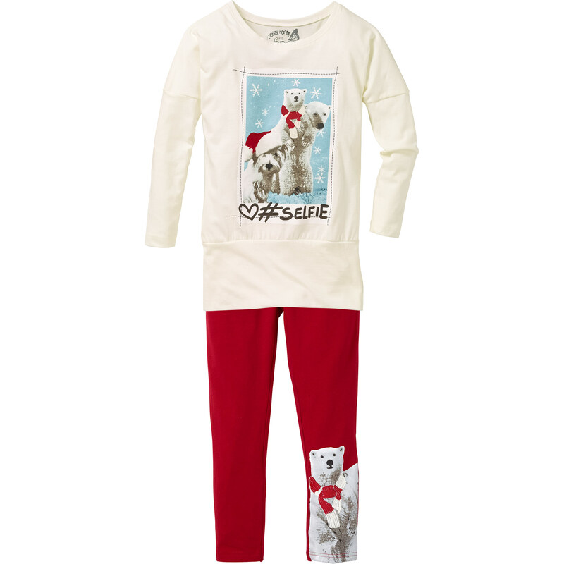 bpc bonprix collection Longshirt und Leggings (2-tlg. Set) langarm in weiß für Mädchen von bonprix