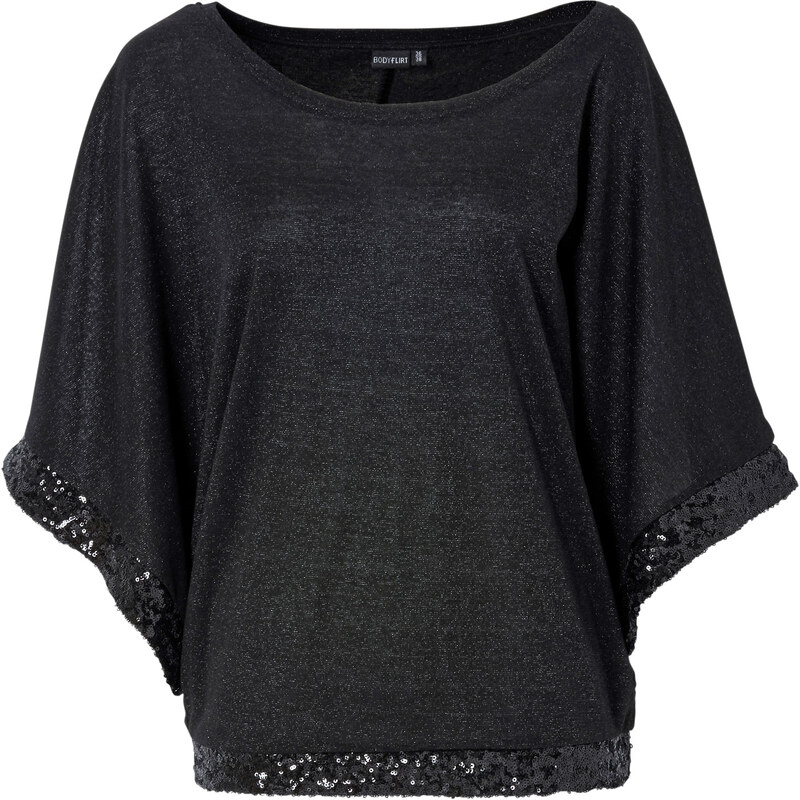 BODYFLIRT Pullover in schwarz (Rundhals) für Damen von bonprix