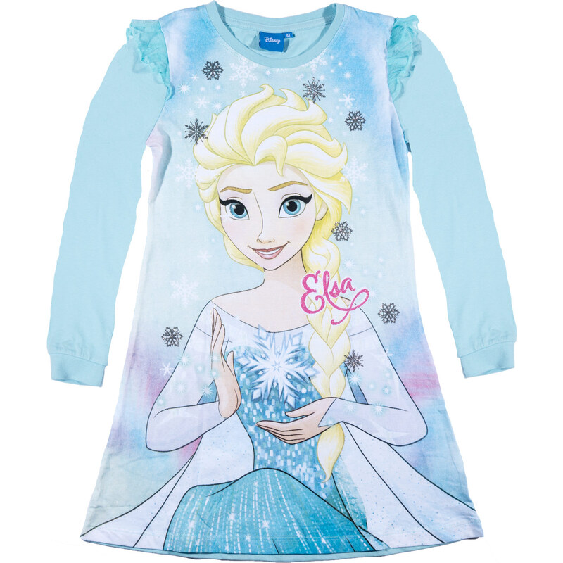 Disney Die Eiskönigin Nachthemd hellblau in Größe 104 für Mädchen aus 100% Polyester 100% Baumwolle