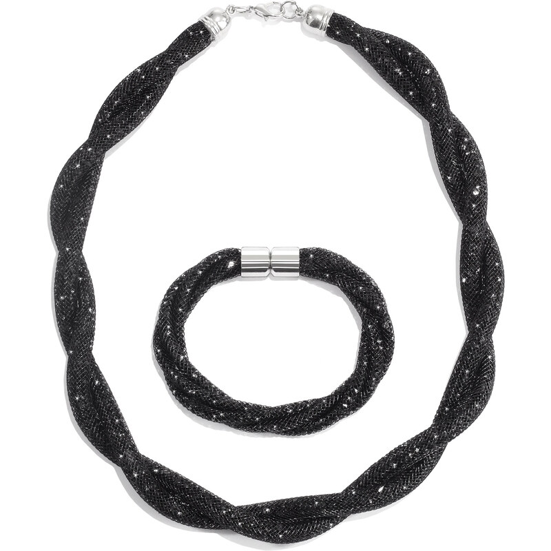 bpc bonprix collection Set Collier und Armband in schwarz für Damen von bonprix