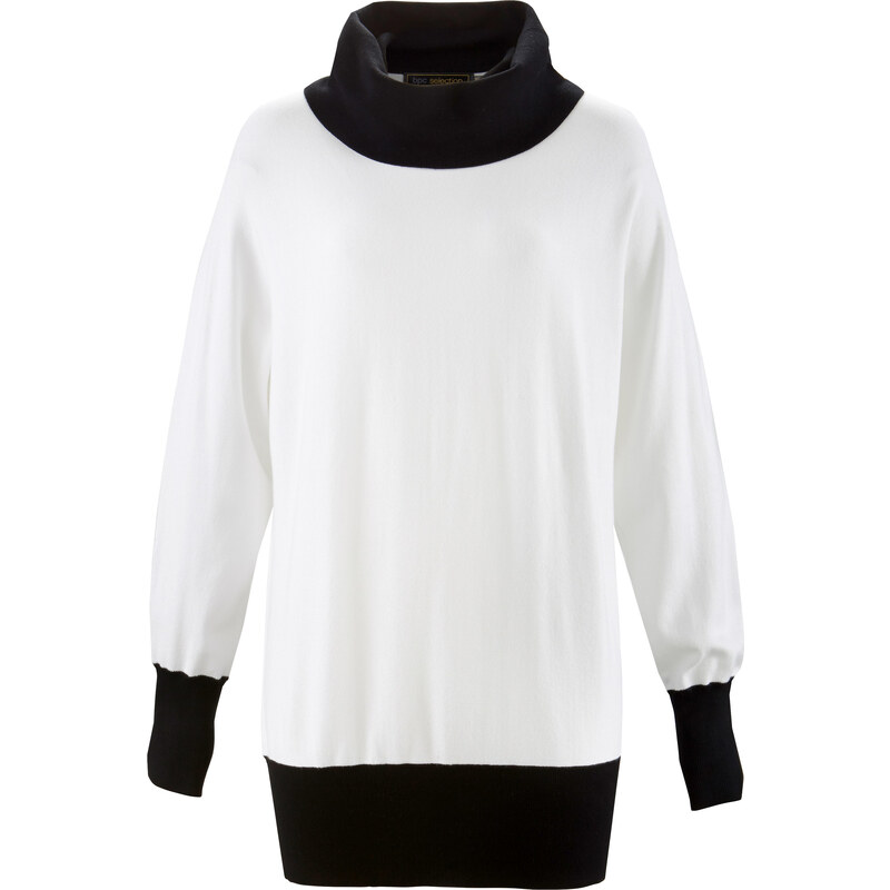 bpc selection Pullover mit Rollkragen in weiß für Damen von bonprix