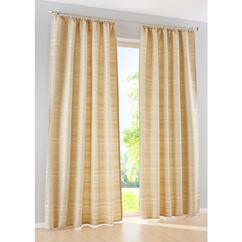 bpc living Vorhang Stripes (1er-Pack) in beige von bonprix